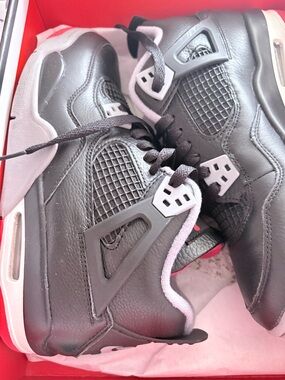 Jordan Kids Black, White & Red Sneakers